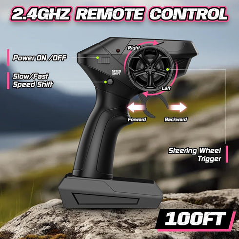 20KM/H 6-8 8-12, Remote Control Car, All Terrain RC Cars with Speed Switch RC Truck with LED Headlight and Rechargeable
