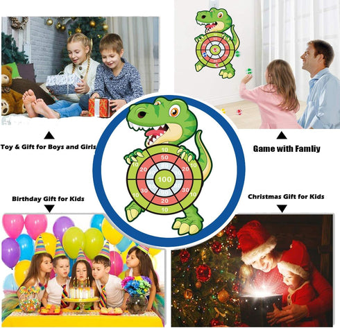 HONGID 3-12 Boys,30Large 4-12,Indoor Dinosaur Toys for Year Old Dart Board Kids Toys Age Outdoor Games Dinosaur