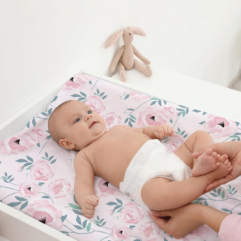Set 2-Pack, Cozy 32"x16" Gllquen Baby Bassinet Sheets Breathable Bassinet Fitted Sheet Universal Fit Standard Mattress