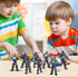 SWAT Model Equipment Assembly Building Block Toys, 8 PCS City Police Action Mini-Figures with Military Weapons