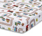Baby Boy Fitted Crib Sheet Choo Choo Train, 100% Soft Breathable Microfiber