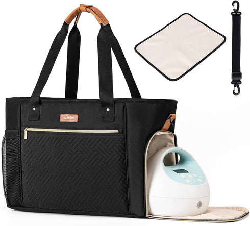 Breast Pump Bag Compatible with Spectra S1 and S2, Diaper Tote Bag