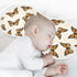KICPOAY 2 22 11 Inch Muslin Baby Burp Cloths, Brown Monarch Butterflies Muslin Baby Bibs Rags Comfy Soft Absorbent