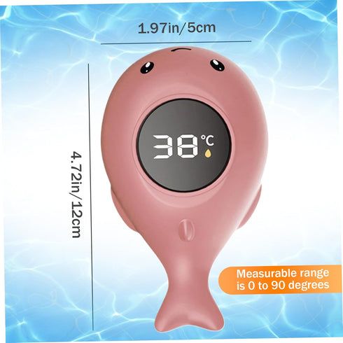 Vistnale 0-90C 4.7x2 Inch 1 Baby Bath Thermometer, Waterproof Digital Water Thermometer with LED Touch Screen, Temp