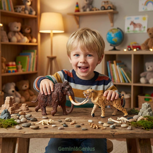 Mammoth Gemini&Genius Animals Action Figure Toys for Kids