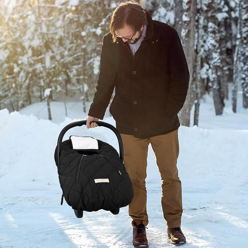 Cozy Bebamour Car Seat Cover for Babies Winter - Baby Car Seat Covers Universal Cold Weather Shield,Warm and Carseat