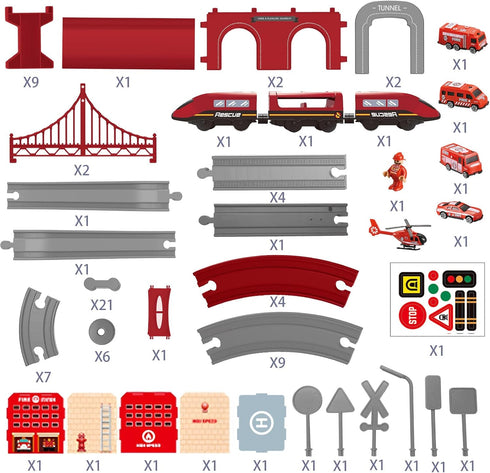 Set 92 2-8, Sets 2 3 4 5 6 7 92 Wdmiya Train for Toddlers, Pcs Train Toys for Kids Ages Electric Trains with Tracks