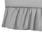 American Baby Company Ultra Soft Microfiber Ruffled Mini-Crib Skirt, Grey, for Boys and Girls