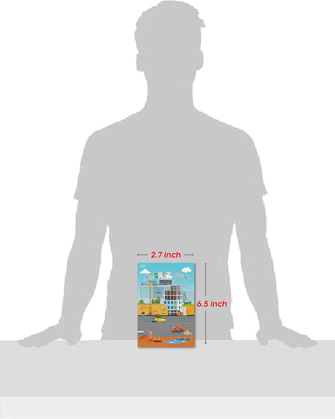 Magnetic Portable Playboard with 44 Pcs Construction Site Engineering Vehicles
