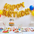 Happy Birthday Aluminum Foil Banner Balloons for Birthday Party Decorations and Supplies in Gold