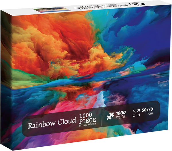 Impossible Puzzles for Adults 1000 Piece - Hard Difficult Jigsaw Puzzles, Gradient Rainbow Colorful Challenges