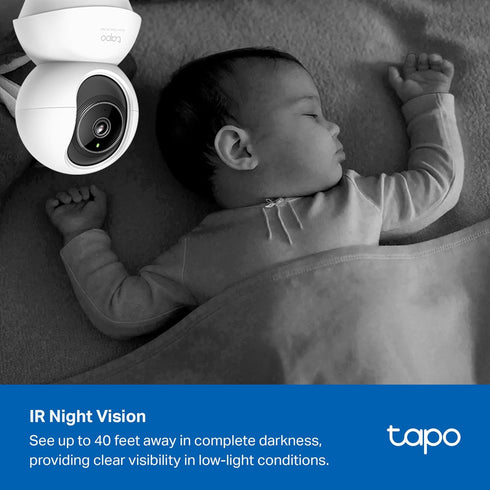 Tapo 3K 5MP 360 3K 360 Indoor Security Camera for Baby Monitor, Pet Camera w/Smart Motion Tracking, Pan/Tilt, IR Night