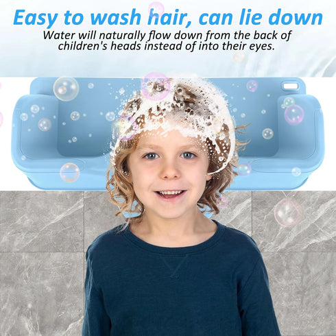 Sibosen 15 8.6 3.7 Inches Hair Washing Station for Kids Hair Washing Neck Pillow with Shampoo Brush, x x Ergonomic Kids