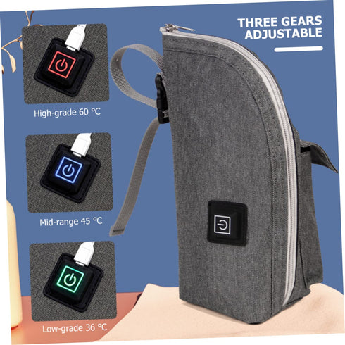 Portable Bottle Warmer Bag Insulated Travel Milk Heater Go Feeding Durable Thermal Design for Temperature Control