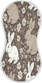 Bulletgxll White and Brown Rabbits Unisex Baby Burp Cloths Set of 4, Soft