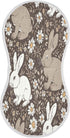 Bulletgxll White and Brown Rabbits Unisex Baby Burp Cloths Set of 4, Soft