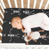 FUGIDOG 27 39 inch Halloween Skeleton Baby Crib Sheets for Boys Girls Soft Breathable Baby Sheet Fitted Crib Sheet