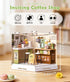 Set Mini Cafe Shop Dollhouse Kit - Charming Coffee Shop Building for Adults, Relaxing DIY Crafts & Miniature Gardening