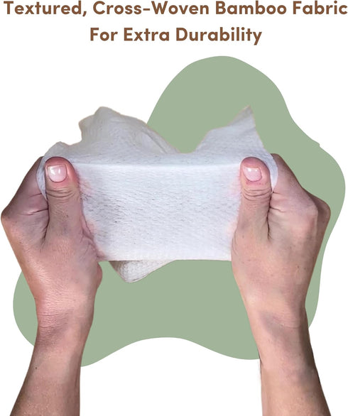 1 Pack 48 Terra Bamboo Dry Baby Wipes: Biodegradable Bamboo Fiber Wipes, Unscented, Sensitive Skin