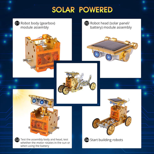 8-13, 12-in-1 9 10 11 12, 8+ RAESOOT STEM Toys for Kids Age Solar Robot Building Science Kits for Boys Girls Teen Age