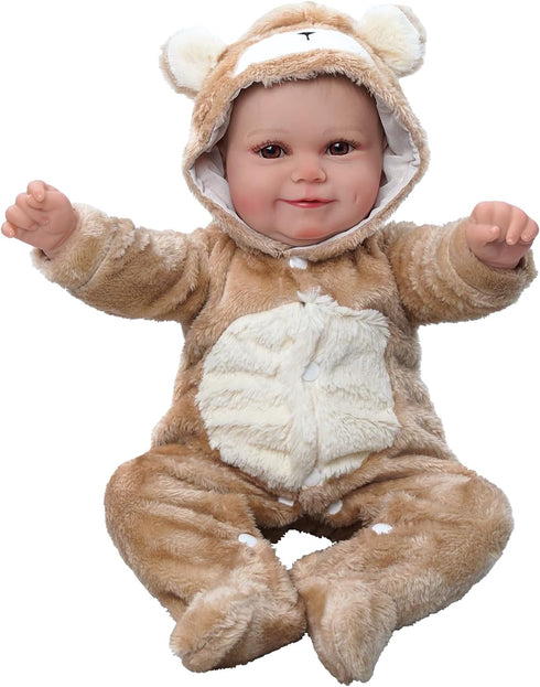 BABESIDE Reborn Baby Doll Clothes, Outfit Accessories with Hat for 17-22 Inch Dolls, Boys & Girls