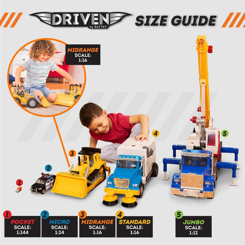 17-Inch 3+ Driven by Battat Large Front End Loader Toy Construction Vehicle with Moving Bucket & Realistic Design Toy