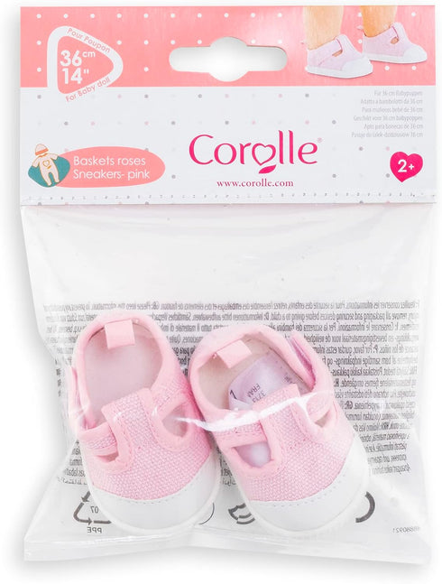 14" 3 Corolle Baby Doll Pink Sneakers Outfit Accessory - Mon Grand Poupon Baby Doll Clothes and Accessories fit Dolls