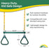 20" Pinch-Free 43" Eastern Jungle Gym Heavy-Duty Ring Trapeze Bar Combo, Large Trapeze Swing Bar with Triangular