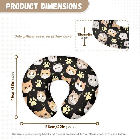 Kathyboom Cute Cat Nursing Pillow Cover, Comfortable and Breathable Breastfeeding Pillows for Maternity Mom, Removable