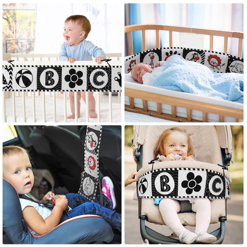Vicloon High Contrast Black and White Baby Toys, Soft Baby Book for Newborns 0-12 Months, Infant Tummy Time Sensory Toys