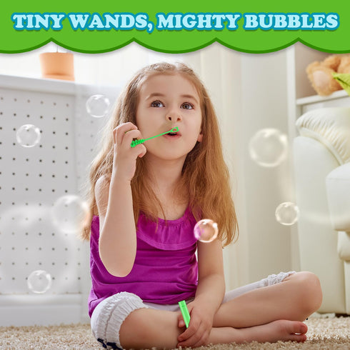 Kids Party Goodie Gift Bag Stuffer Fillers - 32 Pack Mini Pocket Bubble Wand Toys