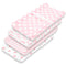 BaeBae Goods Premium Baby 4 Pack Girl Pure Jersey Machine Washable Pink and White