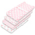 BaeBae Goods Premium Baby 4 Pack Girl Pure Jersey Machine Washable Pink and White