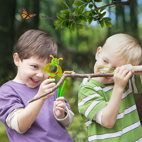 ESSENSON Bug Catcher Kit, Outdoor Explorer Toy Gift for Kids 3-8+, 2 Pcs Bug Cage with Whistles