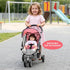3+, GAGAKU Baby Doll Stroller, Toy Stroller with Canopy, Double Front Wheels, Storage Basket & Adjustable Belt