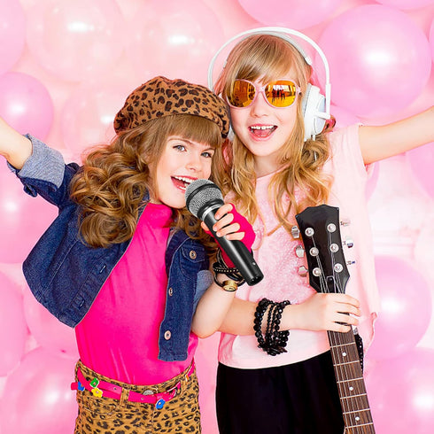 IMIKEYA Kids Microphone, Pretend Play Plastic Microphone for Birthday Favors, Costume Prop