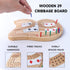 GSE Wooden 3-Track 29 Cribbage Board Game - Classic Three-Person Cribbage for Kids Adults Family Games