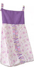 CribMATE Purple Butterfly Diaper Stacker Organizer, Nursery Crib Diaper Hanging Bag for Baby