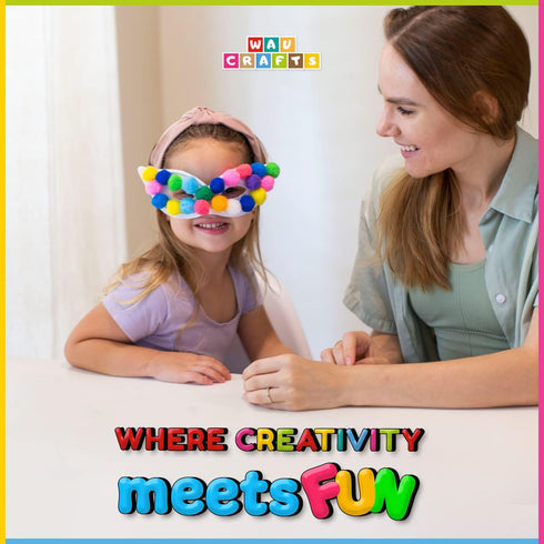 WAU CRAFTS 1750 pcs Arts and Crafts Supplies Set for Kids - Crafting for School, Kindergarten, and Homeschool