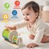 6-12 6-12 1 Toyssa Wooden Montessori Toys for Babies months with Rainbow Color and Mirror Spinning Drum/Baby Shape