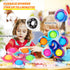 24 Packs, SCIONE Pcs Tie Dye Fidget Spinners, Sensory Toys for Kids, Flower Simple Dimple Hand Spinners, Stress Relief