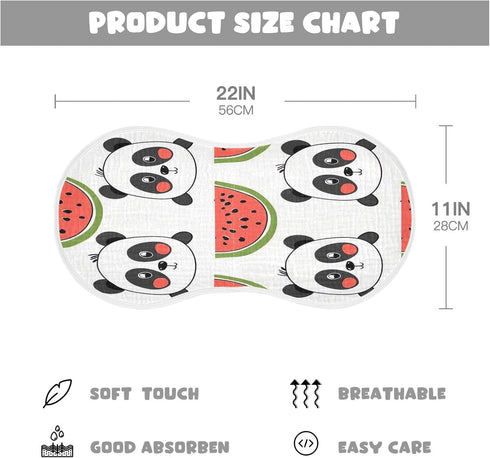 YEGAME Set 1 11 22 Inch Muslin Baby Burp Cloths of - Panda Super Absorbent Cotton Burping Rags Soft Baby Washcloths