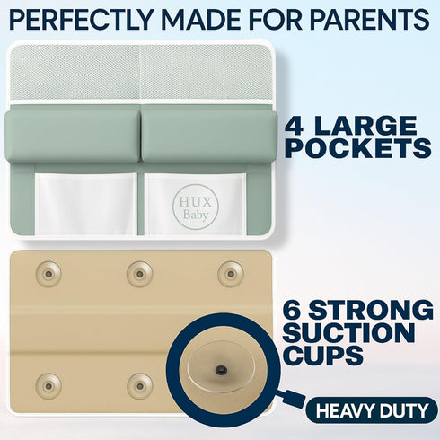 HUX Baby Elbow Set, Elbow Comfortable Baby Bath Kneeler and Rest Pad Non-Slip Bathtub Kneeling Pad for Bathing Baby