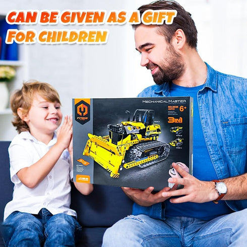 3 1 Bulldozer Set 6-14 Sets Girls-452 OKKIDY in Kids Remote STEM Technology Building Blocks Toys APP Remote