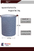 ESSME 2pack Kids Laundry Hamper, Collapsible Blue Storage Basket with Waterproof PE Coating, Canvas Fabric