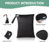 (Black,3 Pack) wegreeco Wet Dry Bag for Baby Swimsuit, Small Wet Dry Bag for Clothes Diaper and Breast Pump Parts