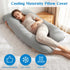 Hahafelt 57 Inch Cooling Pregnancy Pillow Cover (Only Pillowcase) Large U Shaped Full Body Pillowcase Maternity