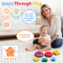 1-3, Baby Spinning Stacking Toys for Toddlers Sensory Montessori Toys for One Year Old Girl Boy, Rainbow Ring Stacker