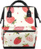 Hsnar Fruit Strawberry Heart Waterproof Diaper Bag Backpack Large Capacity Baby Bag with