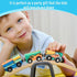 Lenwen 26 Pcs Unpainted Magnetic Wooden Train Cars - DIY Unfinished Train Set for Boys Girls Party Favors